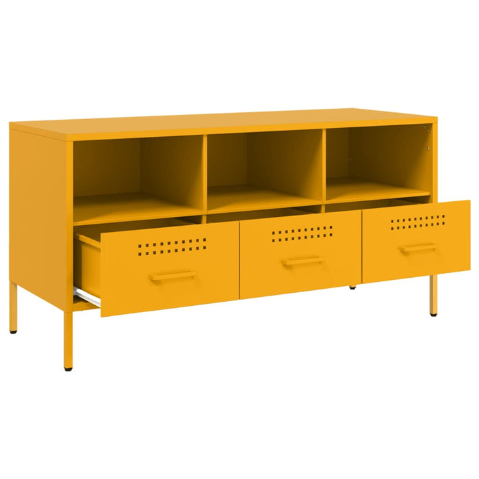 TV Cabinet Mustard Yellow 100.5x39x50.5 cm Steel