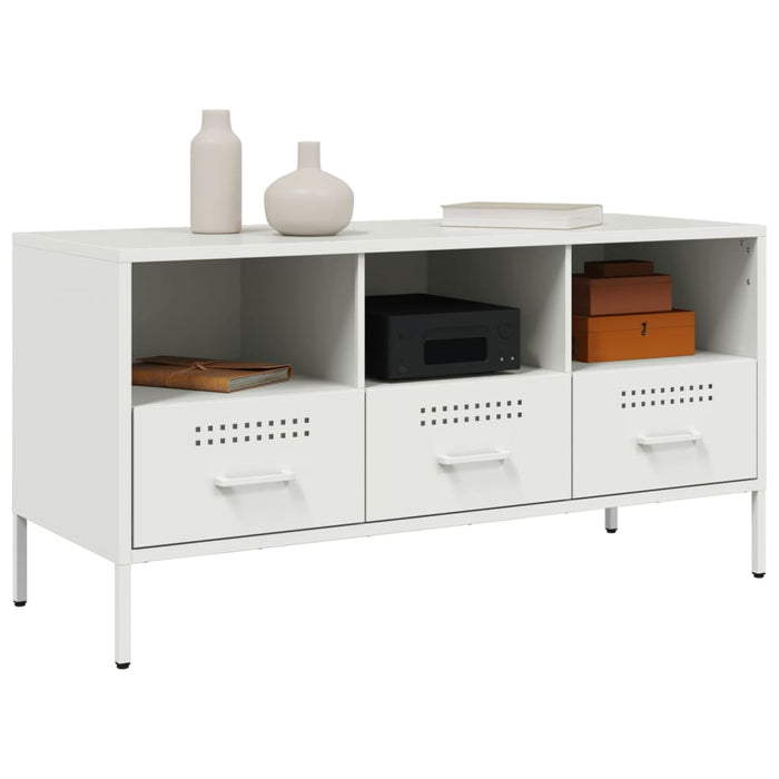 TV Cabinet White 100.5x39x50.5 cm Steel