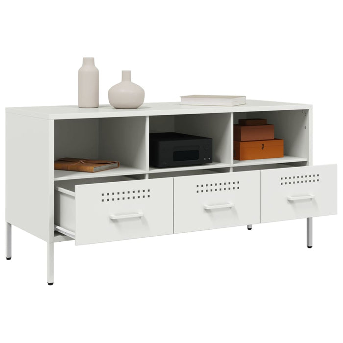 TV Cabinet White 100.5x39x50.5 cm Steel