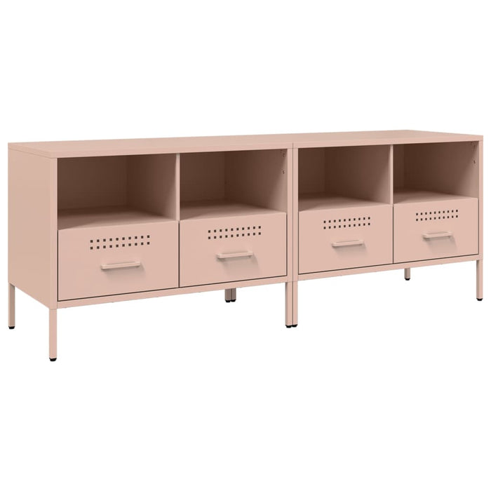 TV Cabinets 2 pcs Pink 68x39x50.5 cm Steel