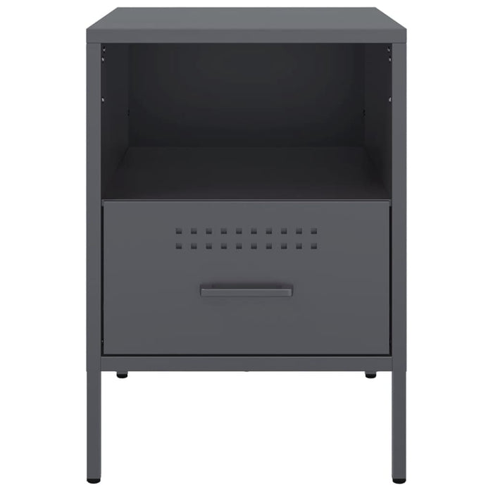 Bedside Cabinet Anthracite 36x39x50.5 cm Steel