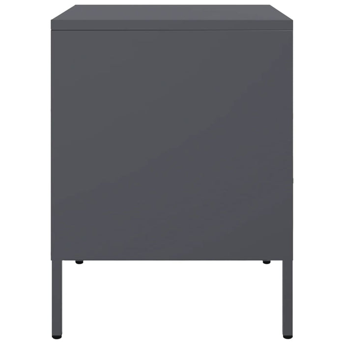 Bedside Cabinet Anthracite 36x39x50.5 cm Steel