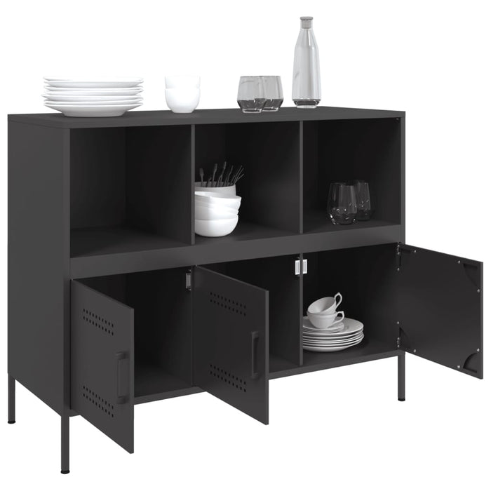 Sideboard Black 100.5x39x79 cm Steel