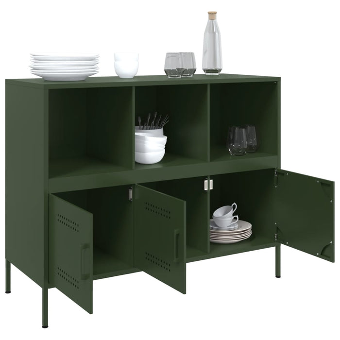 Sideboard Olive Green 100.5x39x79 cm Steel