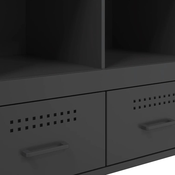 Highboard Черен 68x39x101.5 см стомана