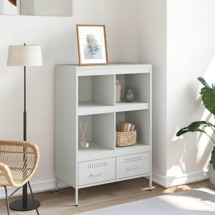 Highboard White 68x39x101.5 cm Steel