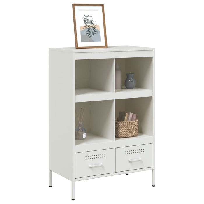 Highboard White 68x39x101.5 cm Steel