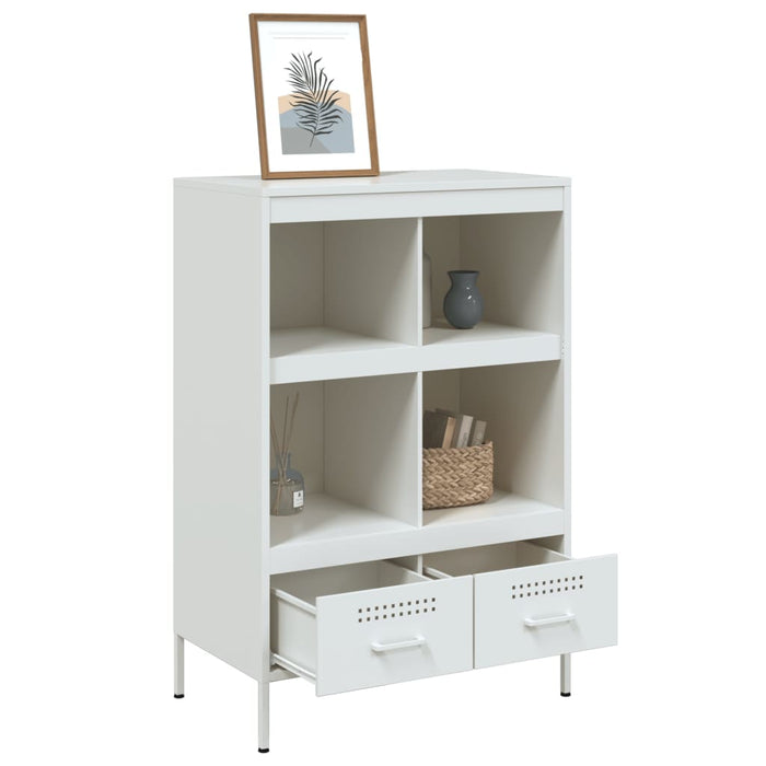 Highboard White 68x39x101.5 cm Steel