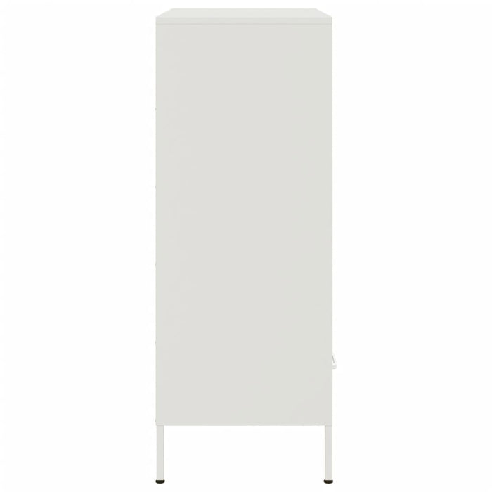 Highboard White 68x39x101.5 cm Steel