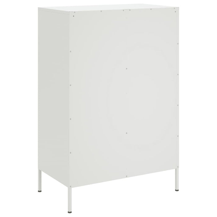 Highboard White 68x39x101.5 cm Steel