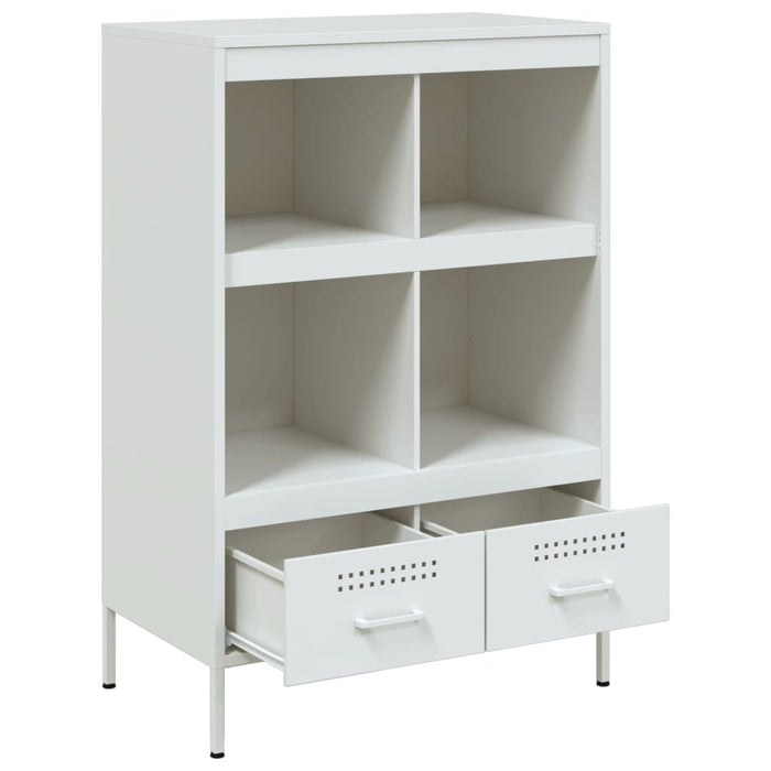 Highboard White 68x39x101.5 cm Steel