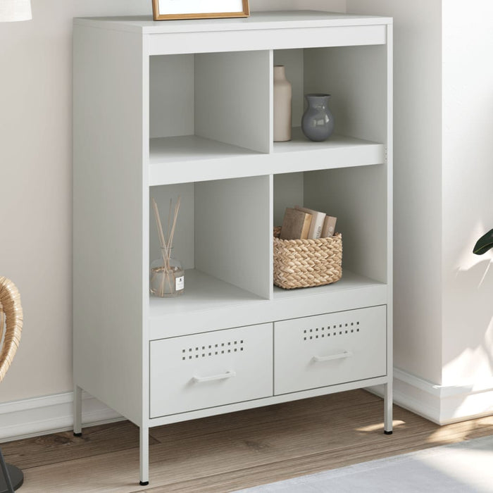 Highboard White 68x39x101.5 cm Steel