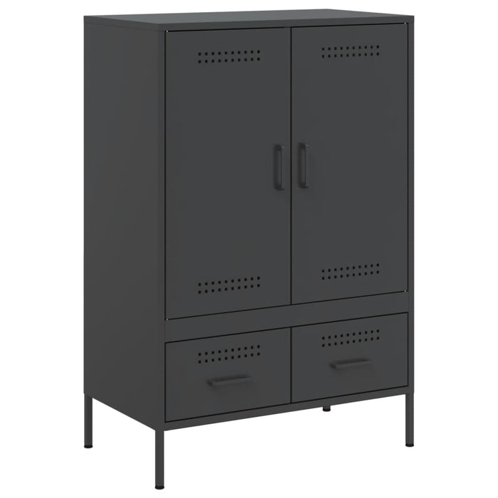 Highboard Черен 68x39x101.5 см стомана