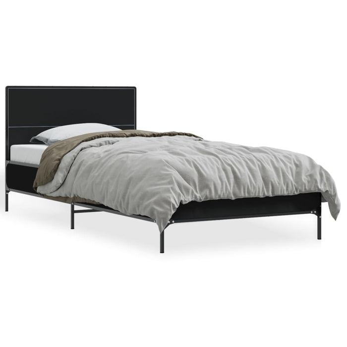 Bed Frame without Mattress Black 100x200 cm