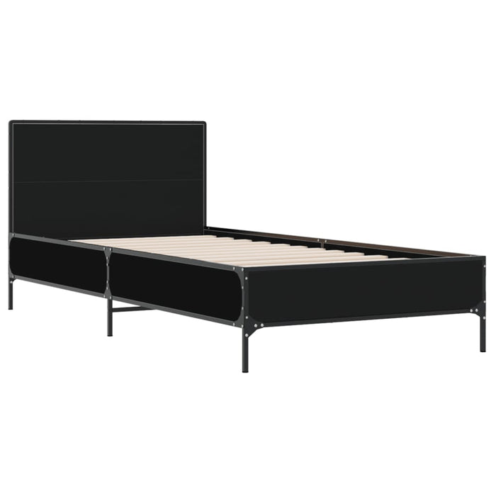 Bed Frame without Mattress Black 100x200 cm