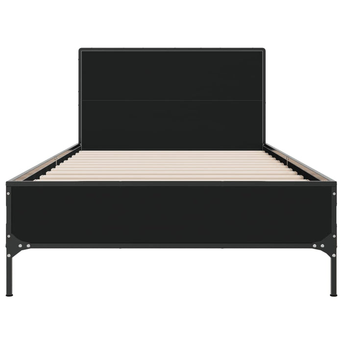 Bed Frame without Mattress Black 100x200 cm