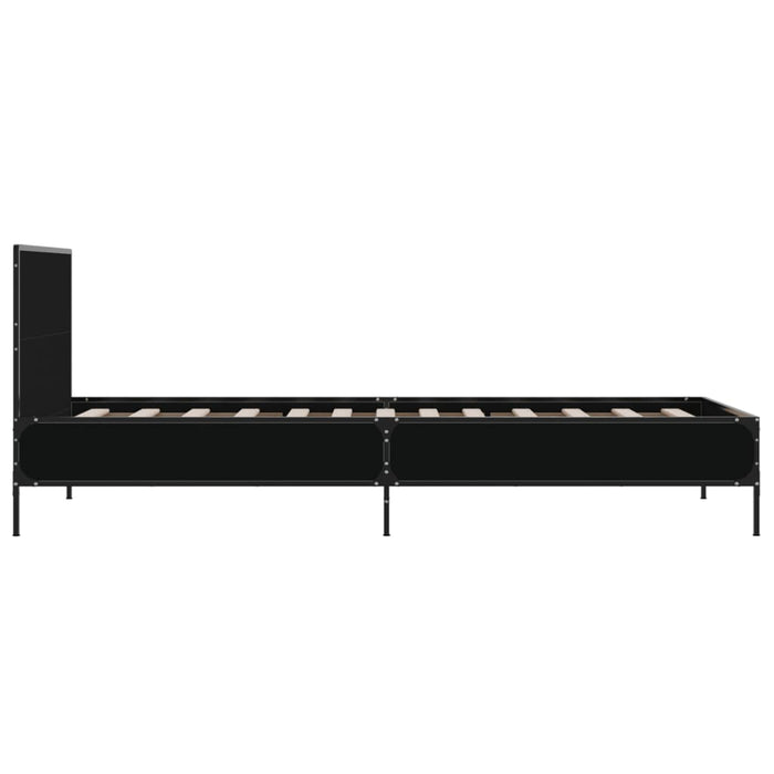 Bed Frame without Mattress Black 100x200 cm