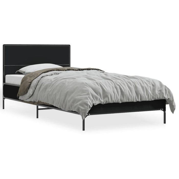 Bed Frame without Mattress Black 75x190 cm Small Single