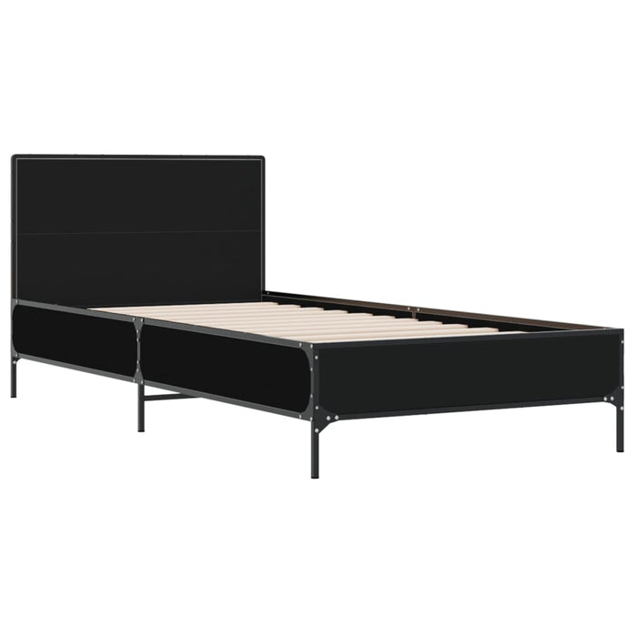 Bed Frame without Mattress Black 75x190 cm Small Single