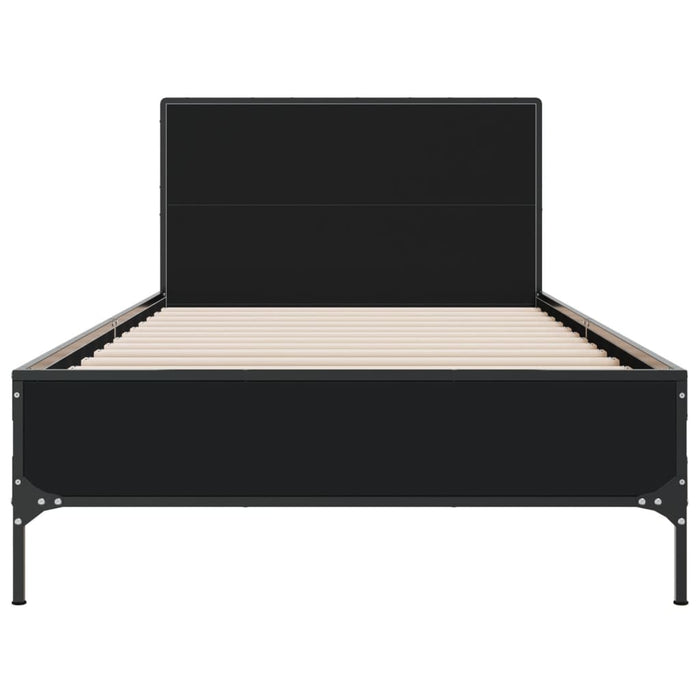 Bed Frame without Mattress Black 75x190 cm Small Single