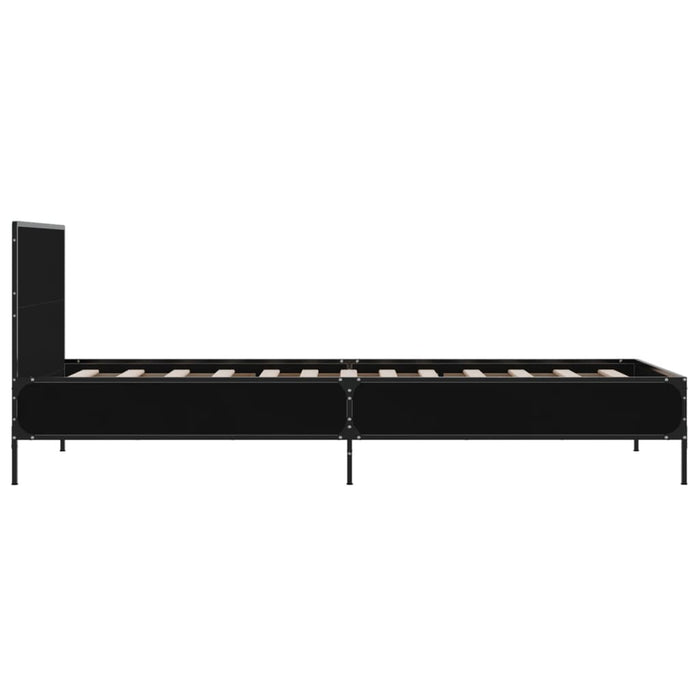 Bed Frame without Mattress Black 75x190 cm Small Single