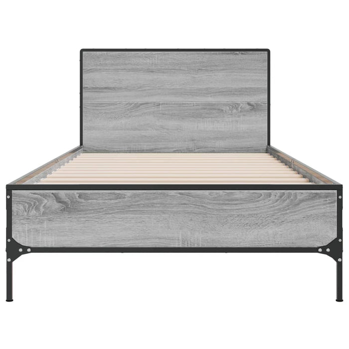 Bed Frame without Mattress Grey Sonoma 90x190 cm Single