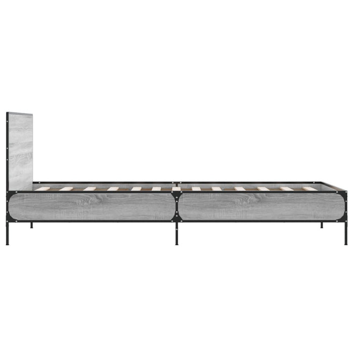 Bed Frame without Mattress Grey Sonoma 90x190 cm Single