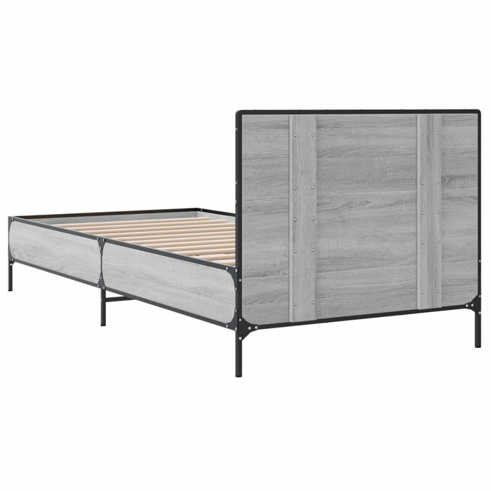 Bed Frame without Mattress Grey Sonoma 90x190 cm Single