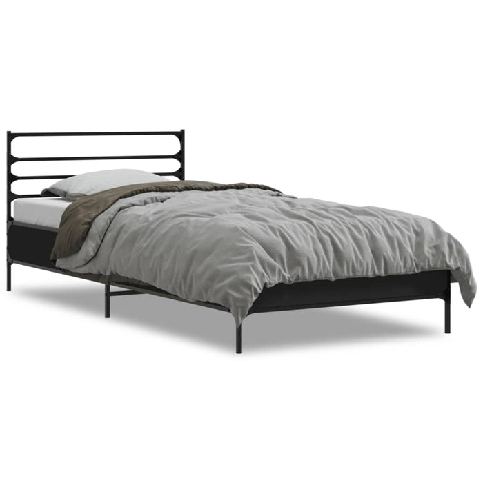 Bed Frame without Mattress Black 90x200 cm