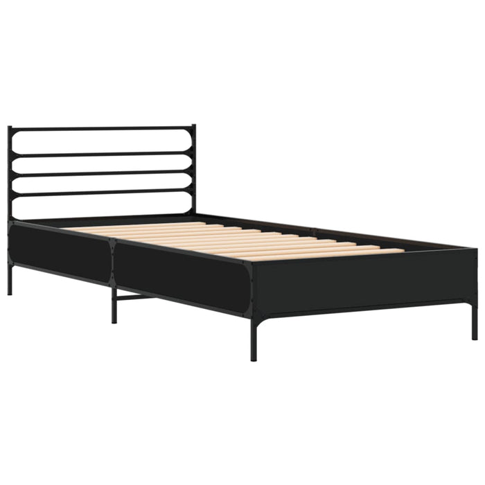 Bed Frame without Mattress Black 90x200 cm