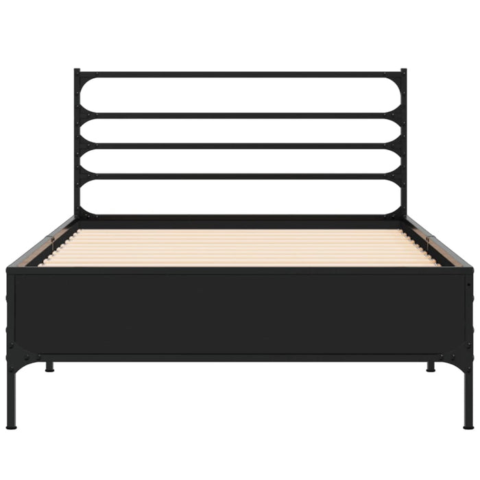 Bed Frame without Mattress Black 90x200 cm