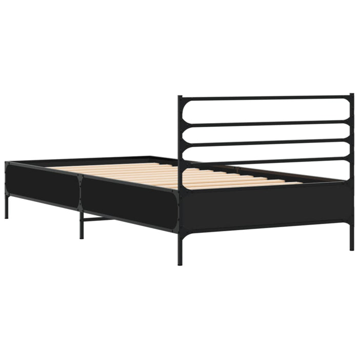 Bed Frame without Mattress Black 90x200 cm