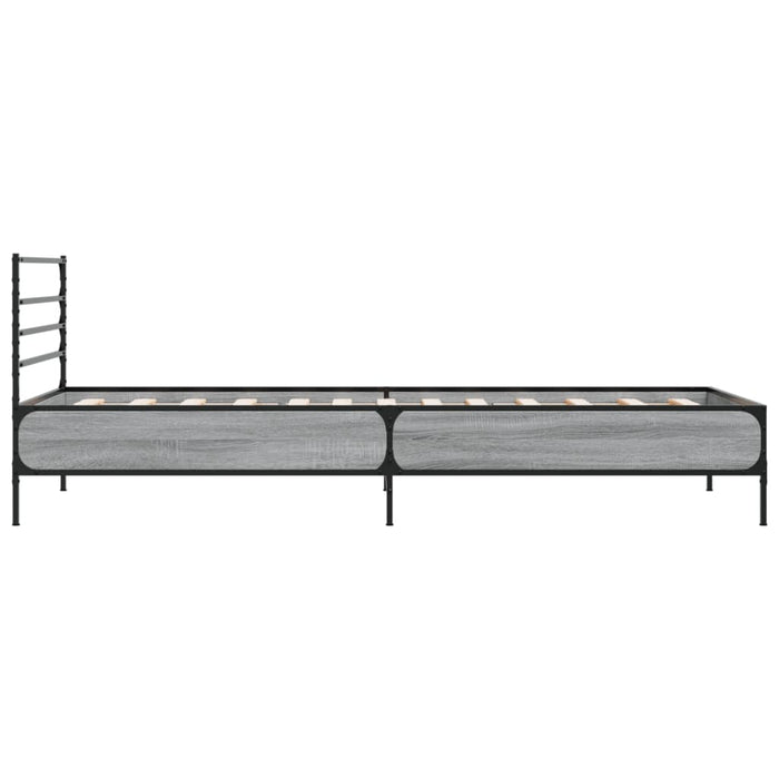 Bed Frame without Mattress Grey Sonoma 90x200 cm