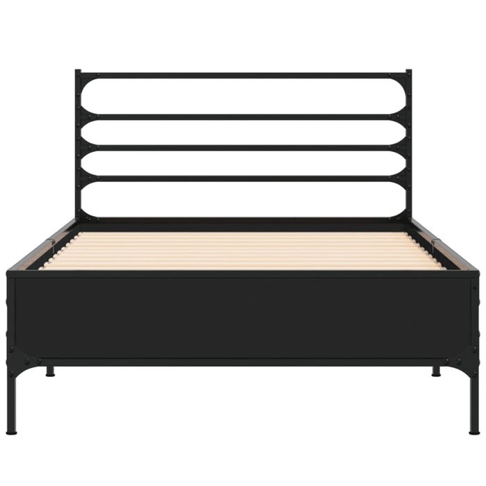 Bed Frame without Mattress Black 100x200 cm