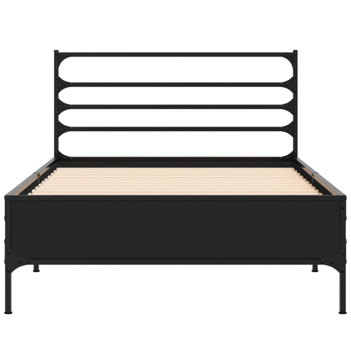 Bed Frame without Mattress Black 75x190 cm Small Single