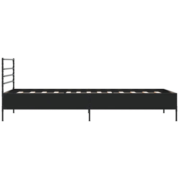 Bed Frame without Mattress Black 75x190 cm Small Single