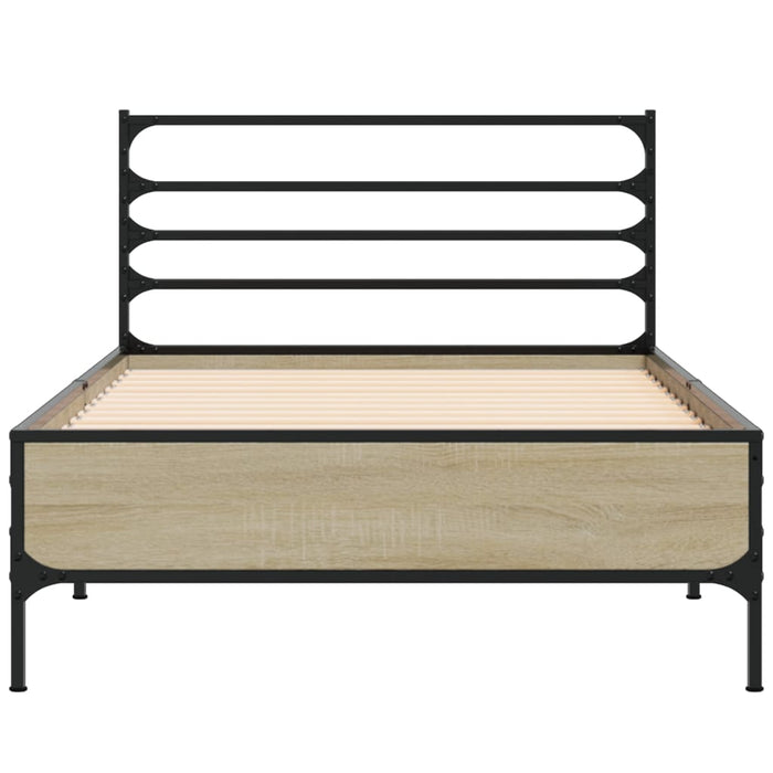 Bed Frame without Mattress Sonoma Oak 75x190 cm Small Single