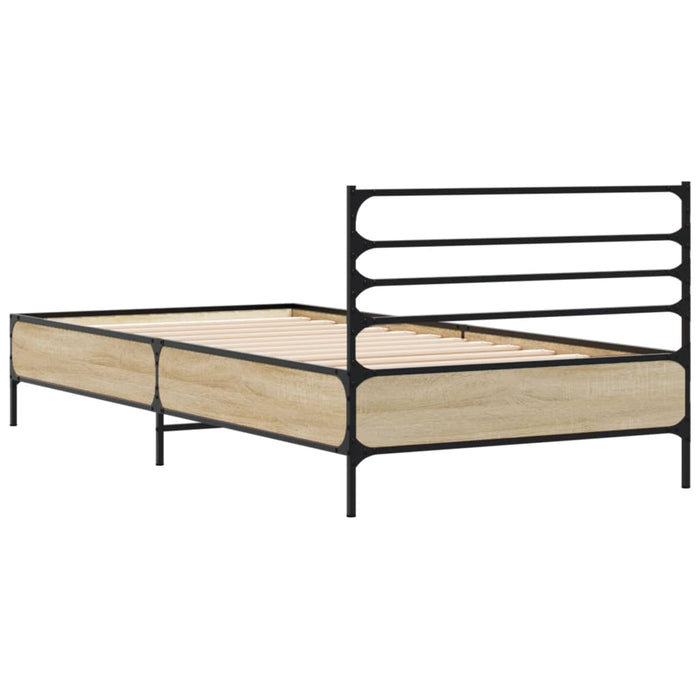 Bed Frame without Mattress Sonoma Oak 75x190 cm Small Single