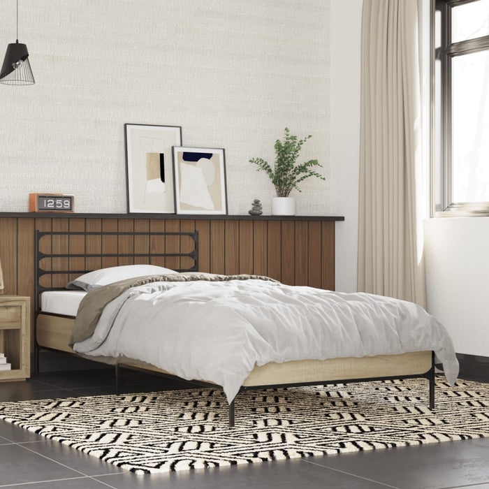 Bed Frame without Mattress Sonoma Oak 75x190 cm Small Single