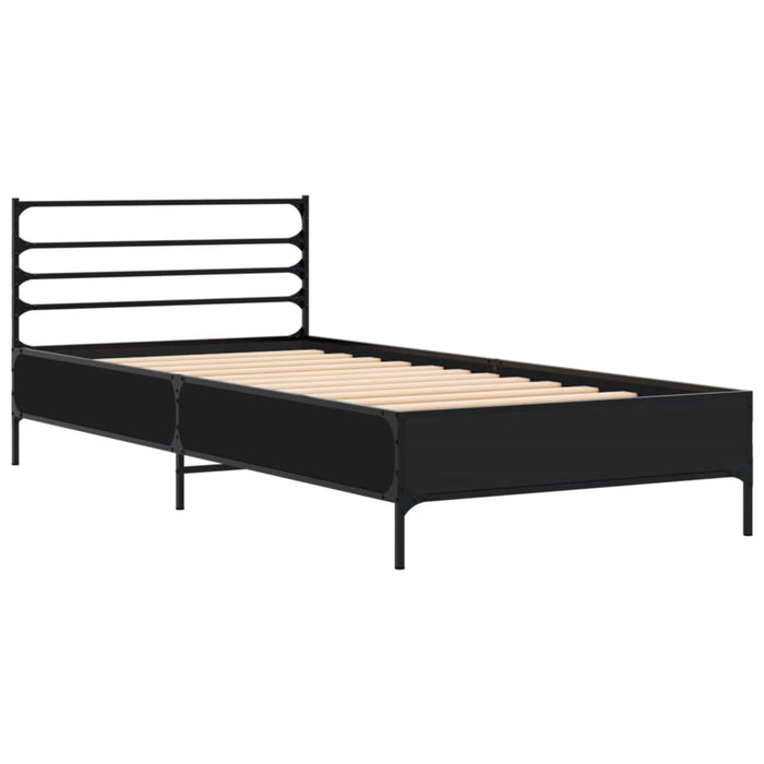 Bed Frame without Mattress Black 90x190 cm Single