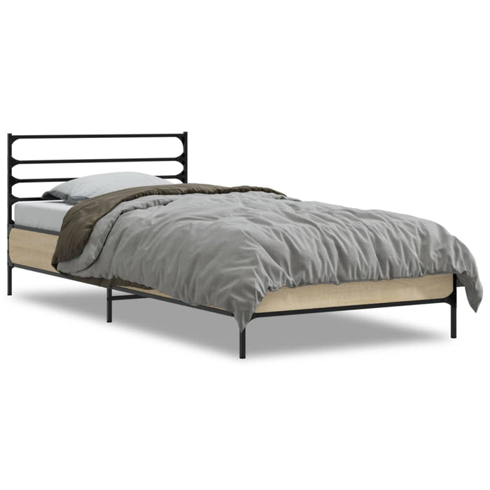 Bed Frame without Mattress Sonoma Oak 90x190 cm Single