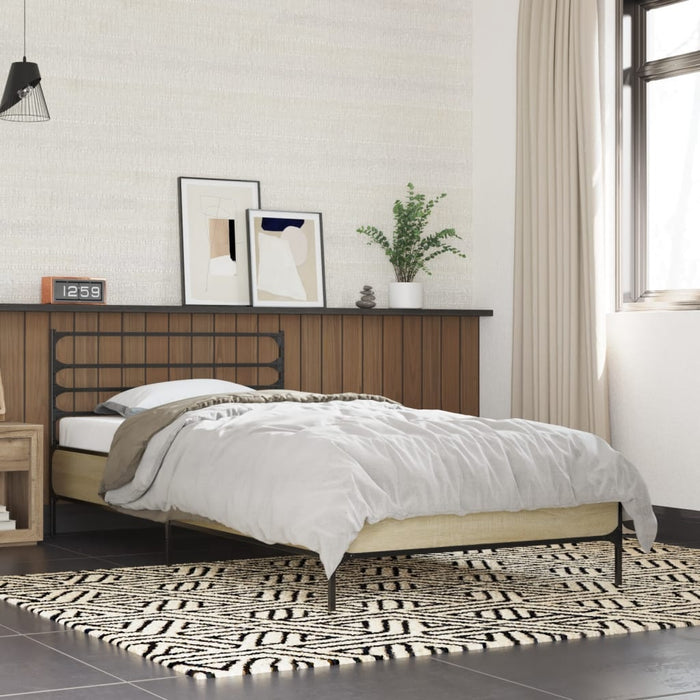 Bed Frame without Mattress Sonoma Oak 90x190 cm Single