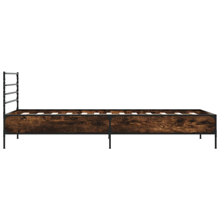 Bed Frame without Mattress Smoked Oak 90x190 cm Single