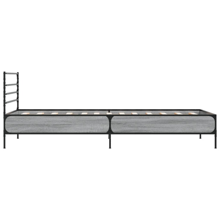 Bed Frame without Mattress Grey Sonoma 90x190 cm Single