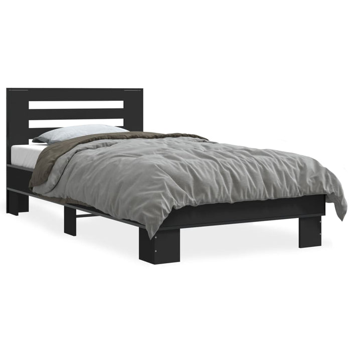 Bed Frame without Mattress Black 100x200 cm