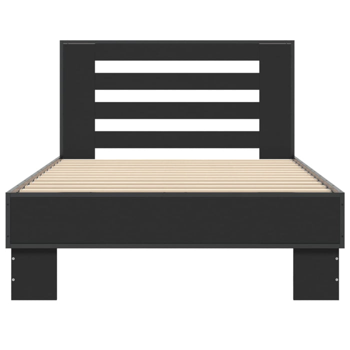 Bed Frame without Mattress Black 100x200 cm