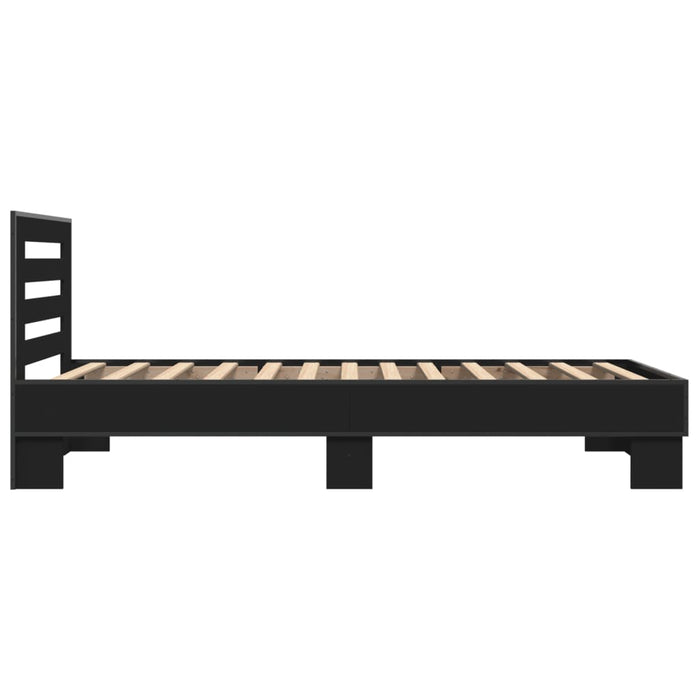 Bed Frame without Mattress Black 100x200 cm