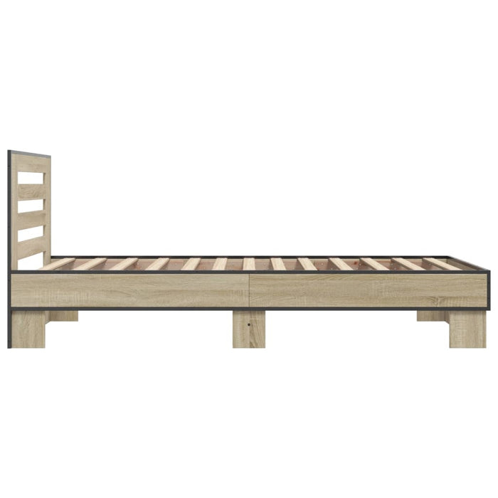 Bed Frame without Mattress Sonoma Oak 100x200 cm