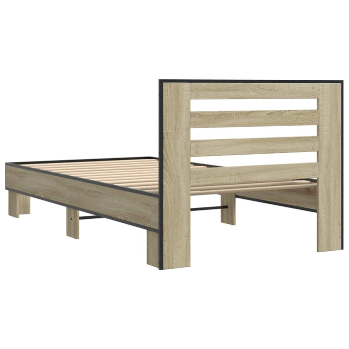 Bed Frame without Mattress Sonoma Oak 100x200 cm