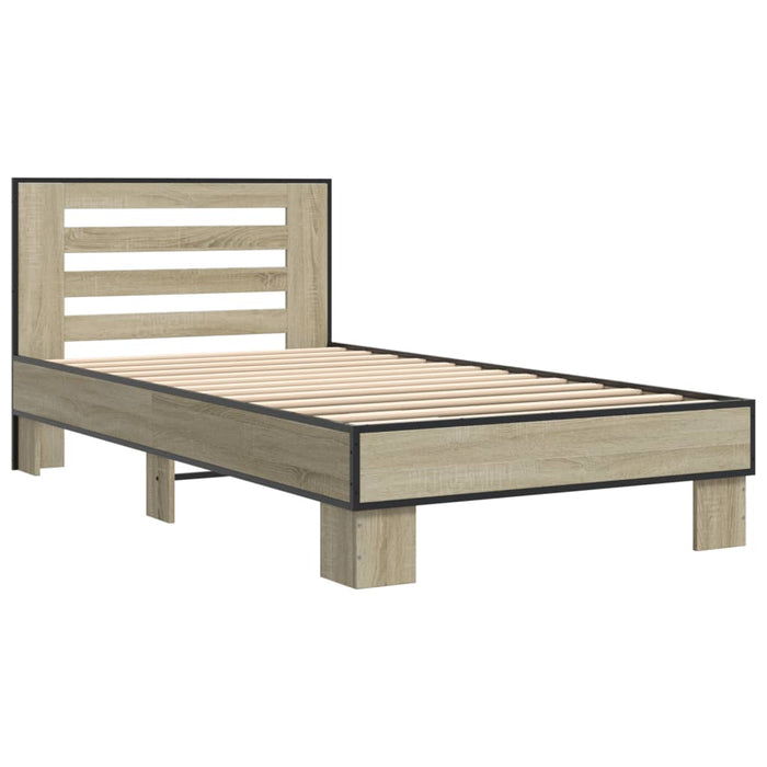 Bed Frame without Mattress Sonoma Oak 90x200 cm